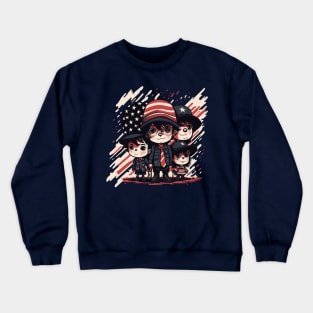 Patriotic American Family Crewneck Sweatshirt